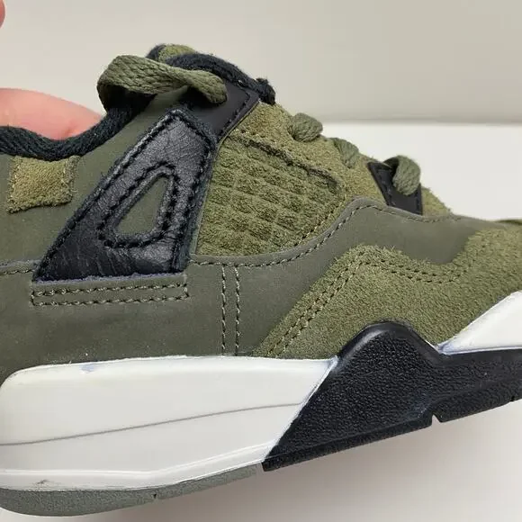 Nike Air Jordan 4 Retro SE Craft Olive Toddler Sneakers